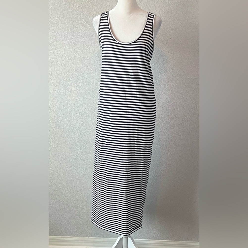 Everlane Horizontal Stripe Cotton Tank Midi Dress Size Small
